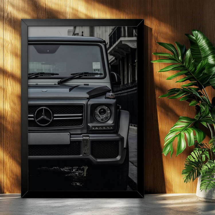 تابلو بکلیت طرح ماشین و خودرو مرسدس بنز Mercedes-Benz G-Class G63 AMG مدل B-po2128 فریم مشکی
