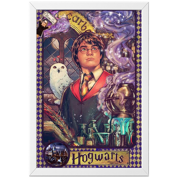 تابلو بکلیت طرح هری پاتر Harry Potter مدل W-po2061 فریم سفید