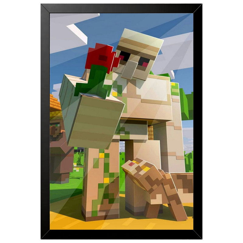 تابلو بکلیت طرح گیمینگ ماینکرفت Minecraft مدل B-po2194 فریم مشکی