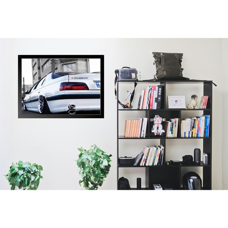 تابلو بکلیت طرح ماشین و خودرو پژو پارس مدل b-po1536 فریم مشکی