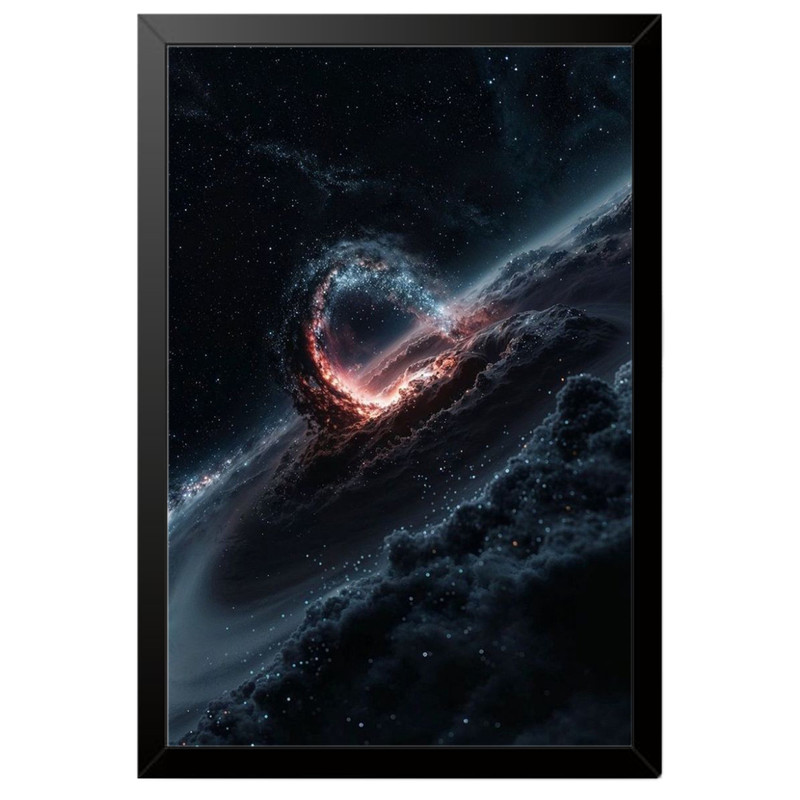 تابلو بکلیت طرح سیاه چاله Black hole مدل B-po2111 فریم مشکی
