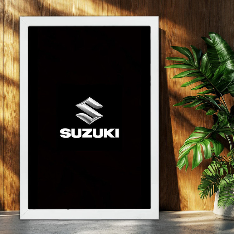 تابلو بکلیت طرح لوگو سوزوکی SUZUKI مدل W-po1600 فریم سفید