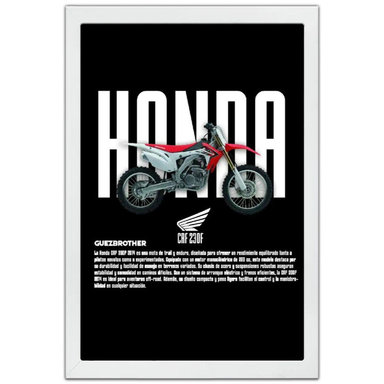 تابلو بکلیت طرح موتور هوندا HONDA CRF230F مدل W-po1927 فریم سفید