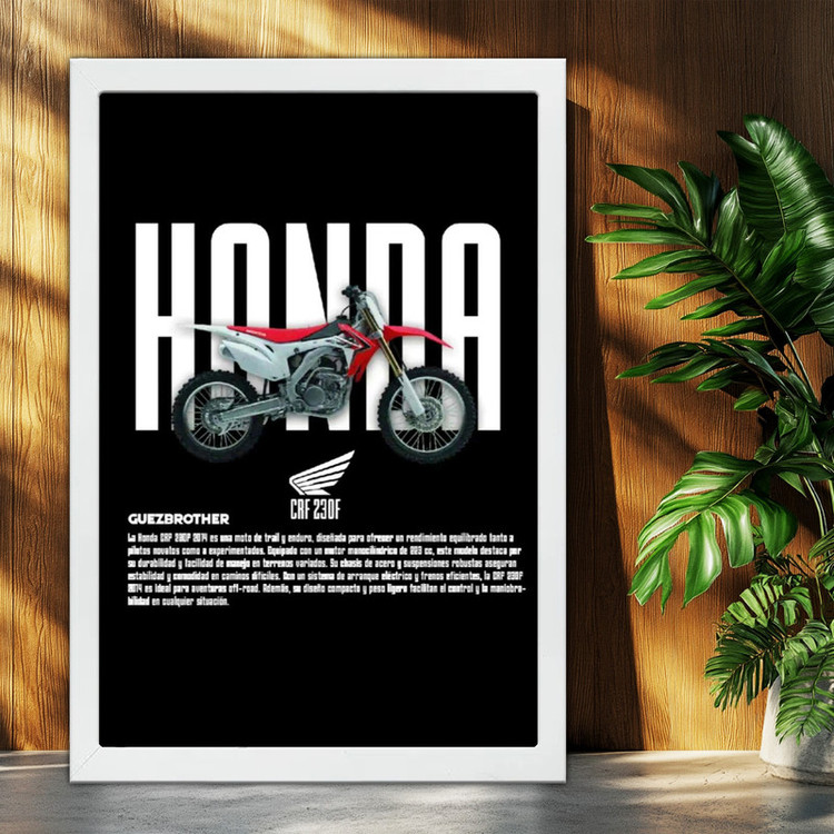 تابلو بکلیت طرح موتور هوندا HONDA CRF230F مدل W-po1927 فریم سفید