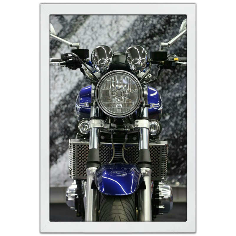 تابلو بکلیت طرح موتور سنگین سوزوکی Suzuki GSX1400 مدل W-po1961 فریم سفید