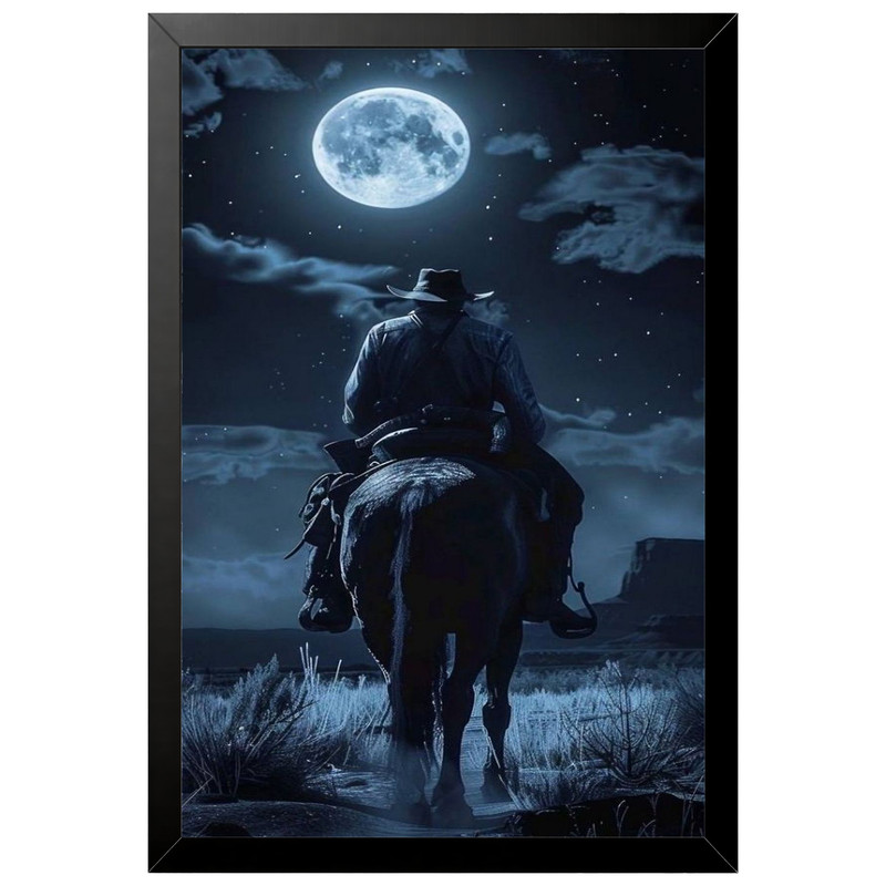 تابلو بکلیت طرح گیمینگ ردد red dead redemption 2 مدل B-po2201 فریم مشکی
