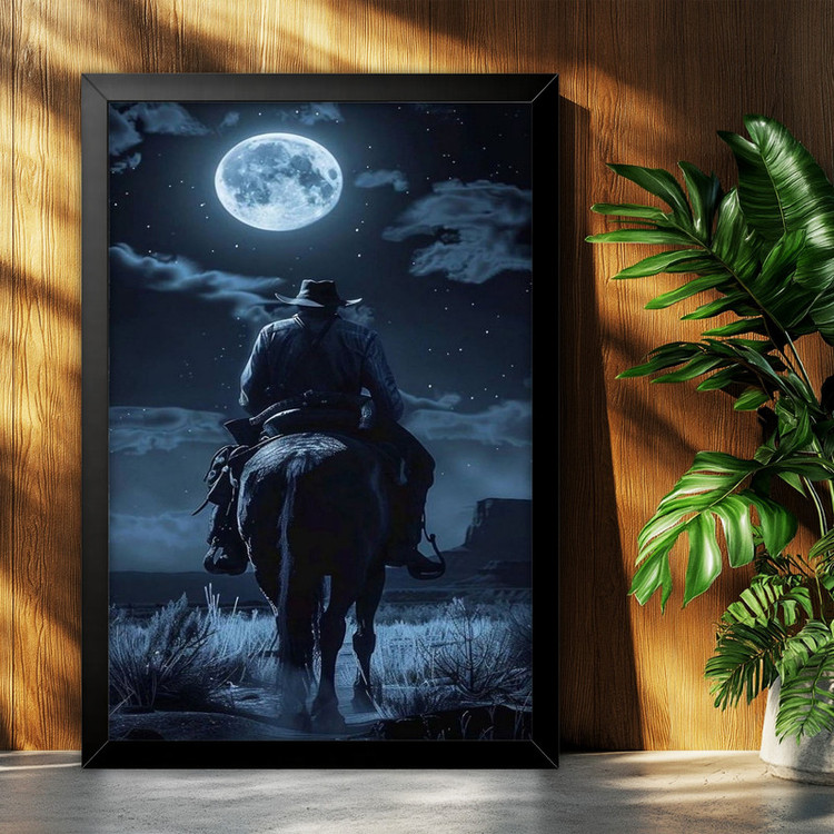 تابلو بکلیت طرح گیمینگ ردد red dead redemption 2 مدل B-po2201 فریم مشکی