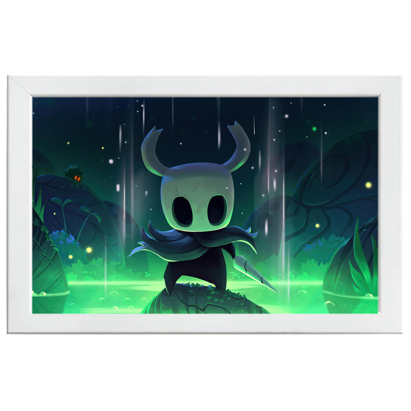 تابلو بکلیت طرح گیمینگ hollow knight مدل W-po1436 فریم سفید