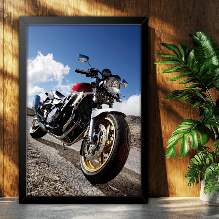 تابلو بکلیت طرح موتور سنگین هوندا HONDA CB1300 مدل B-po1957 فریم مشکی