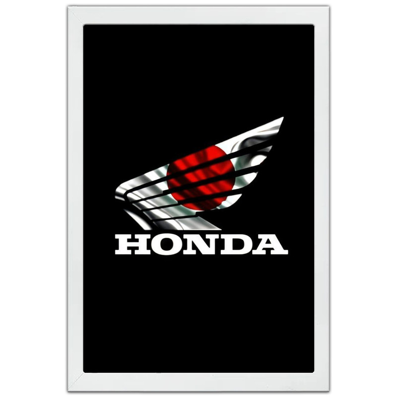 تابلو بکلیت طرح لوگو هوندا HONDA مدل W-po1968 فریم سفید