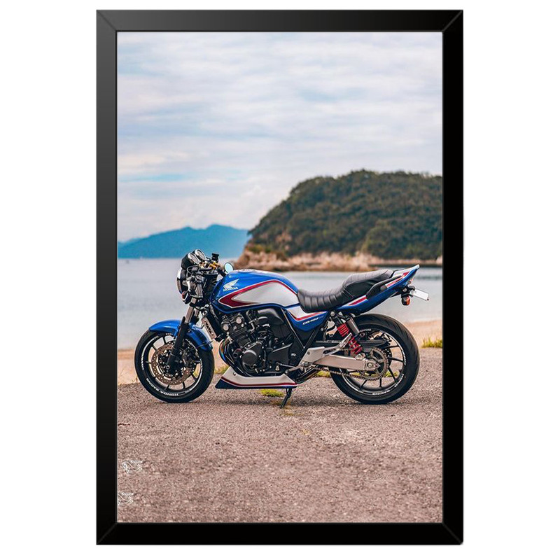 تابلو بکلیت طرح موتور سنگین هوندا HONDA CB400SF مدل B-po1941 فریم مشکی
