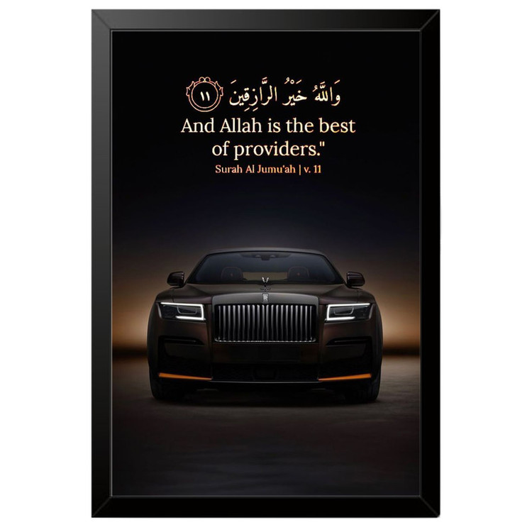 تابلو بکلیت طرح ماشین و خودرو رولز رویس Rolls-Royce مدل B-po1952 فریم مشکی