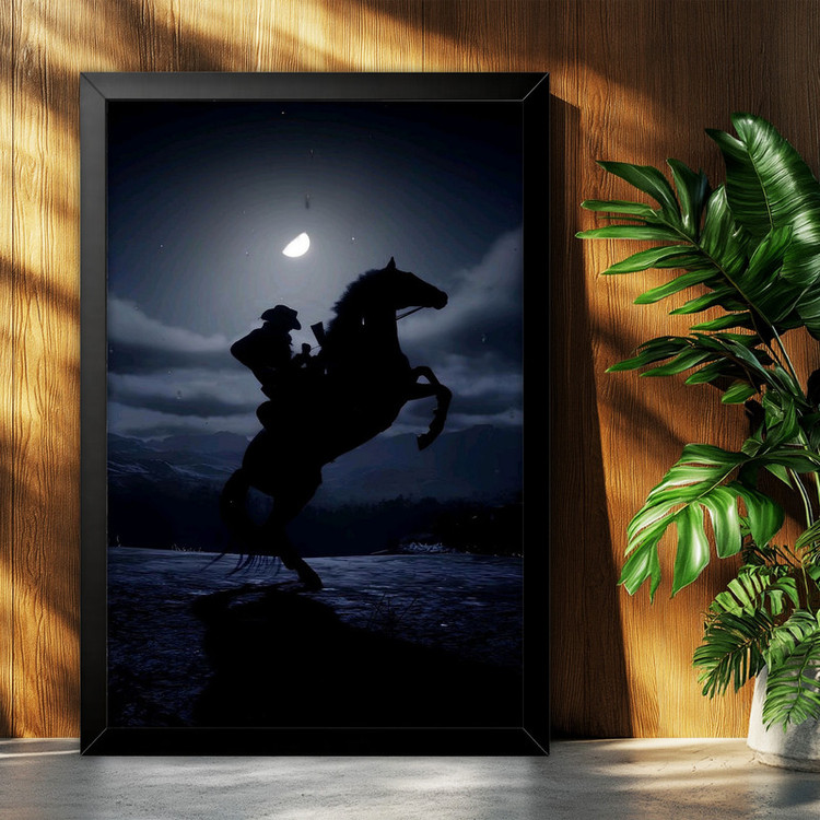 تابلو بکلیت طرح گیمینگ ردد red dead redemption 2 مدل B-po2270 فریم مشکی
