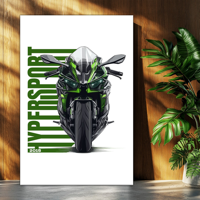 تابلو شاسی بکلیت طرح موتور سنگین نینجا کاوازاکی NINJA KAWASAKI H2R مدل T-po1678