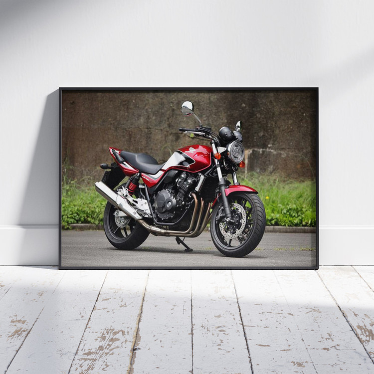 تابلو بکلیت طرح موتور سنگین هوندا HONDA CB400 مدل b-po1593 فریم مشکی