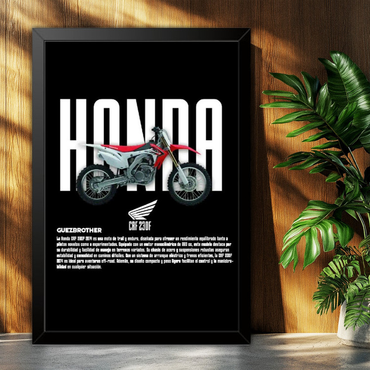 تابلو بکلیت طرح موتور هوندا HONDA CRF230F مدل B-po1927 فریم مشکی