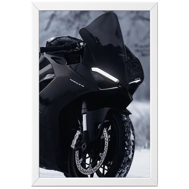 تابلو بکلیت طرح موتور سنگین دوکاتی پانیگال Ducati Panigale V4 مدل W-po2173 فریم سفید