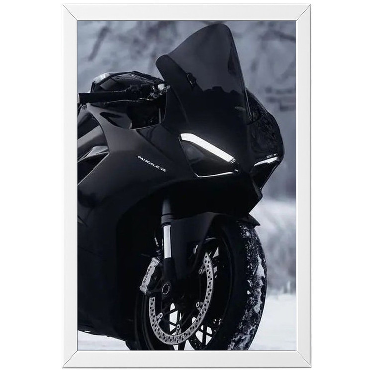 تابلو بکلیت طرح موتور سنگین دوکاتی پانیگال Ducati Panigale V4 مدل W-po2173 فریم سفید