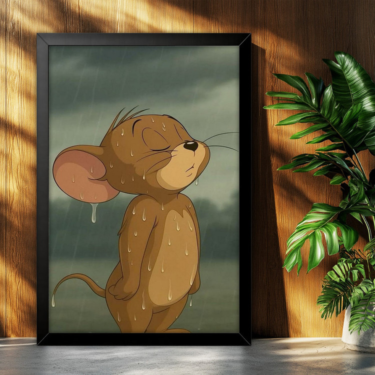 تابلو بکلیت طرح جری jerry مدل B-po2239 فریم مشکی