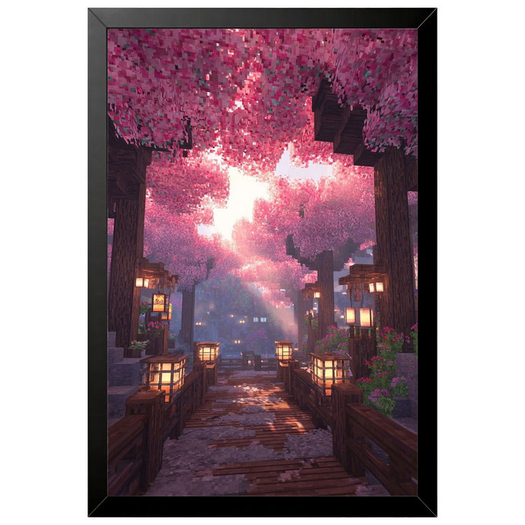 تابلو بکلیت طرح گیمینگ ماینکرفت Minecraft مدل B-po2329 فریم مشکی
