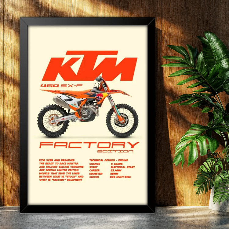 تابلو بکلیت طرح موتور کی تی ام KTM 450 SX-F مدل B-po1900 فریم مشکی