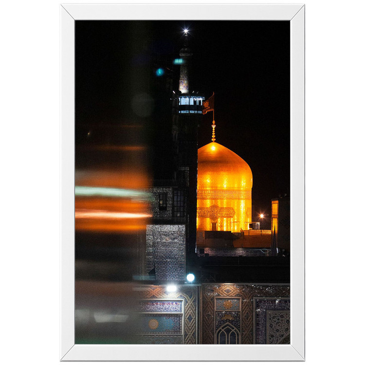 تابلو بکلیت طرح حرم امام رضا علیه السلام مدل W-po2084 فریم سفید