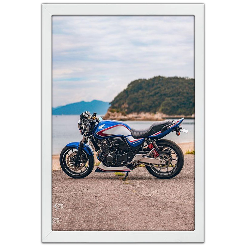 تابلو بکلیت طرح موتور سنگین هوندا سی بی HONDA CB400SF مدل W-po1941 فریم سفید