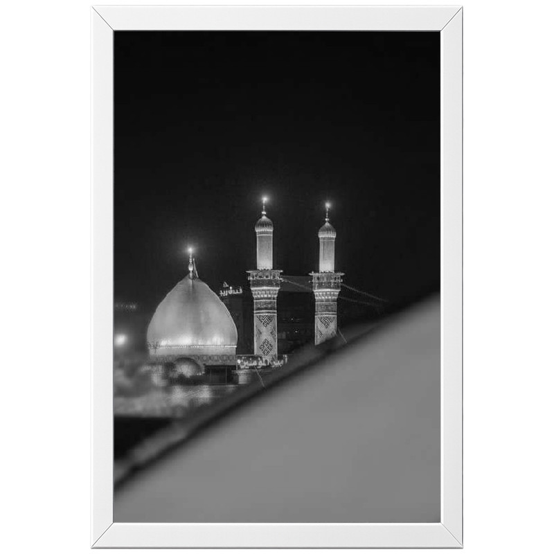تابلو بکلیت طرح حرم مطهر امام حسین علیه السلام مدل W-po2089 فریم سفید