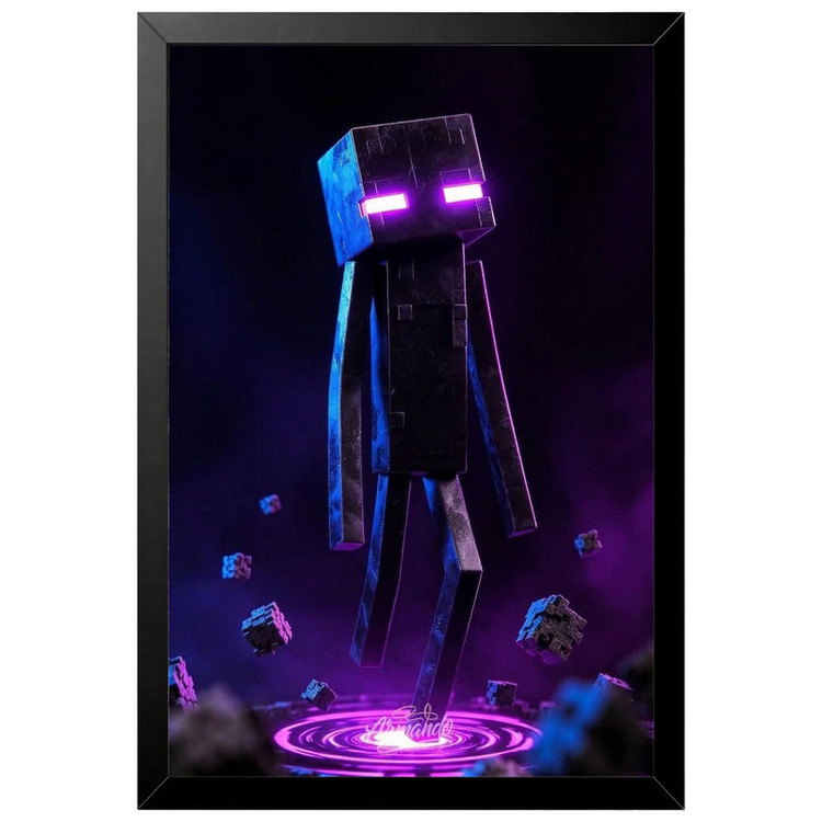 تابلو بکلیت طرح گیمینگ ماینکرفت Minecraft مدل B-po2281 فریم مشکی