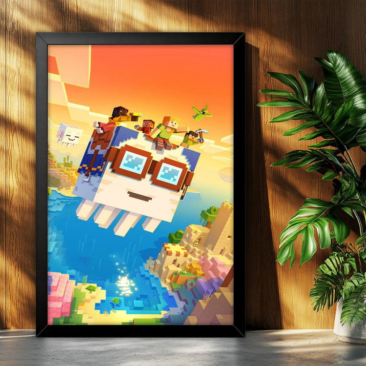 تابلو بکلیت طرح گیمینگ ماینکرفت Minecraft مدل B-po2257 فریم مشکی