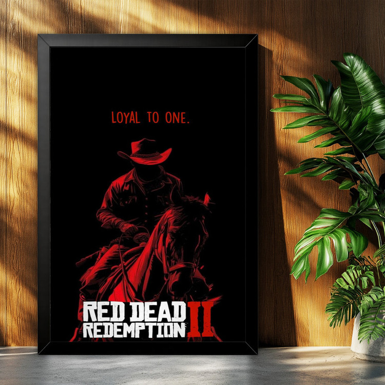 تابلو بکلیت طرح گیمینگ ردد red dead redemption 2 مدل B-po2308 فریم مشکی