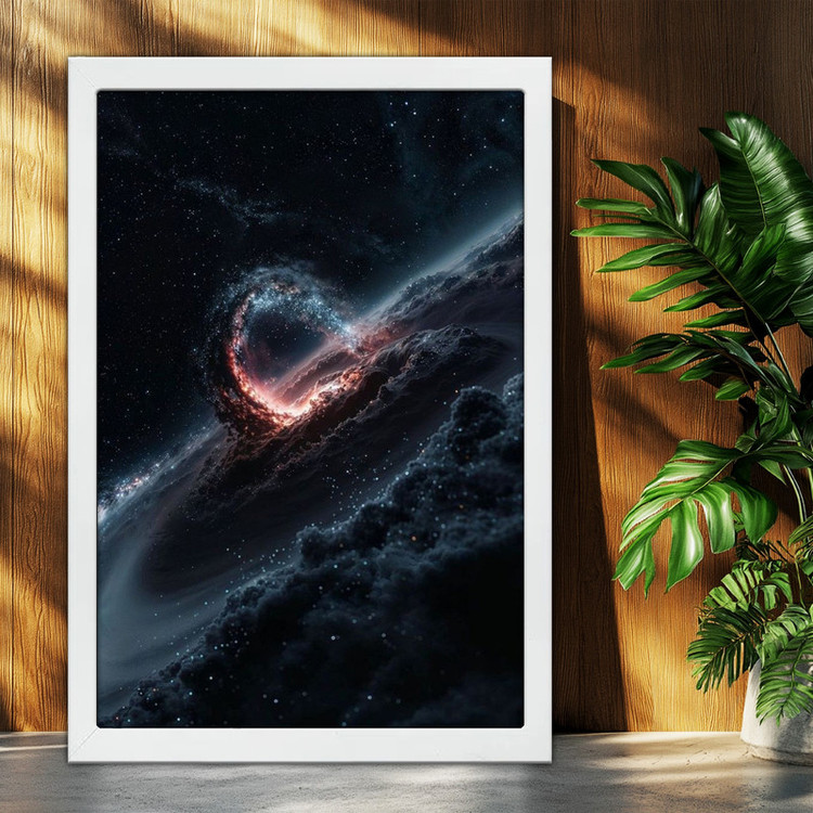 تابلو بکلیت طرح سیاه چاله Black hole مدل W-po2111 فریم سفید
