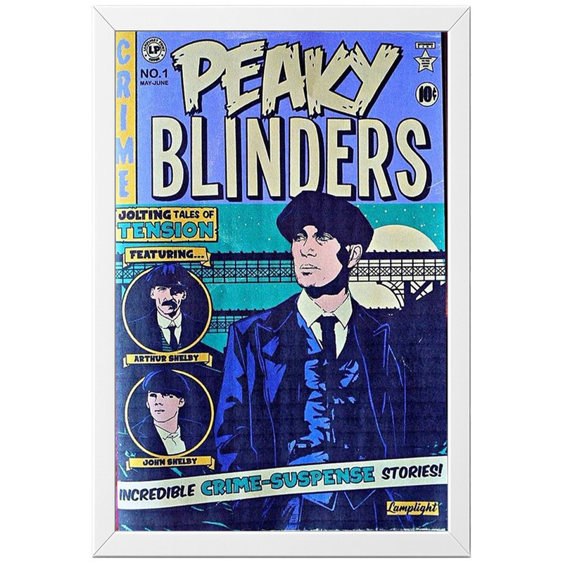 تابلو بکلیت طرح سریال پیکی بلایندرز Peaky Blinders مدل B-po2041 فریم سفید