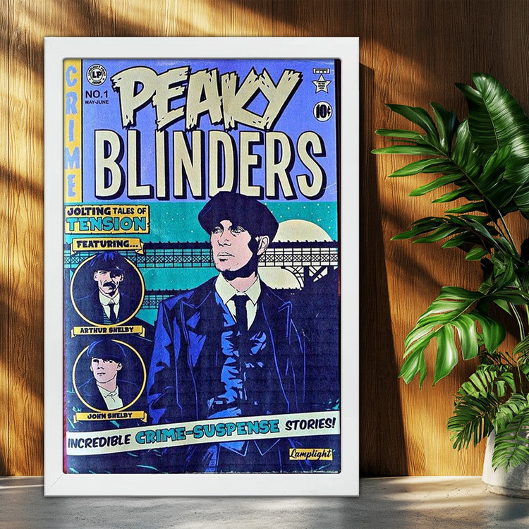 تابلو بکلیت طرح سریال پیکی بلایندرز Peaky Blinders مدل B-po2041 فریم سفید