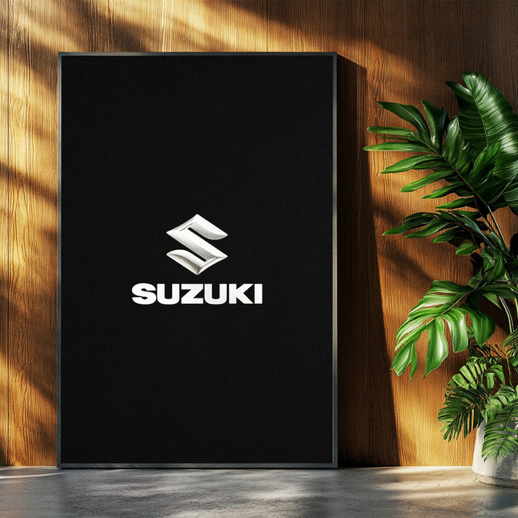 تابلو بکلیت طرح لوگو سوزوکی SUZUKI مدل b-po1600 فریم مشکی