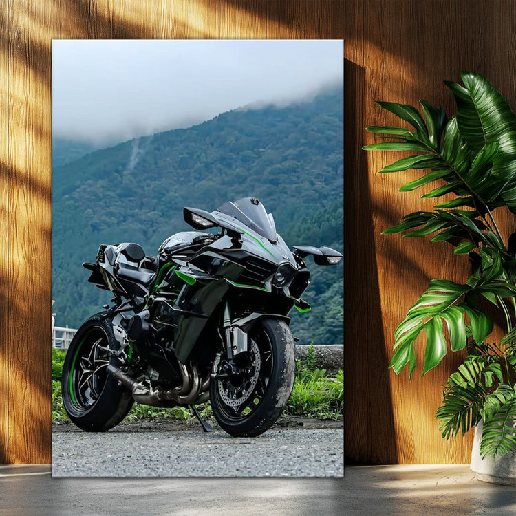 تابلو شاسی بکلیت طرح موتور سنگین نینجا کاوازاکی NINJA KAWASAKI H2R مدل T-po1697