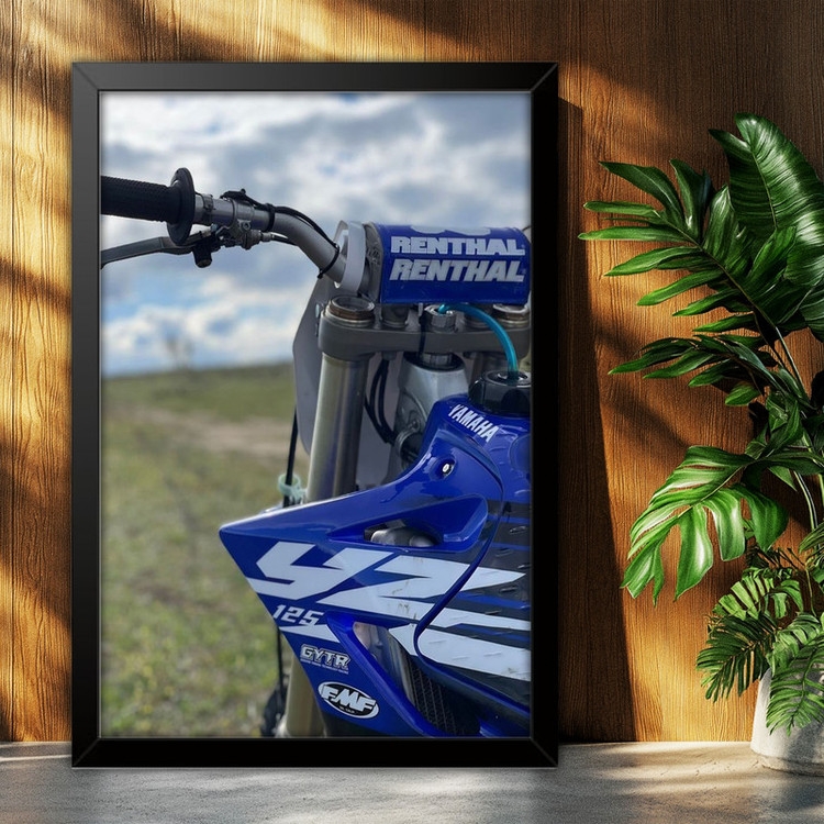 تابلو بکلیت طرح موتور یاماها YAMAHA YZ125 مدل B-po1914 فریم مشکی