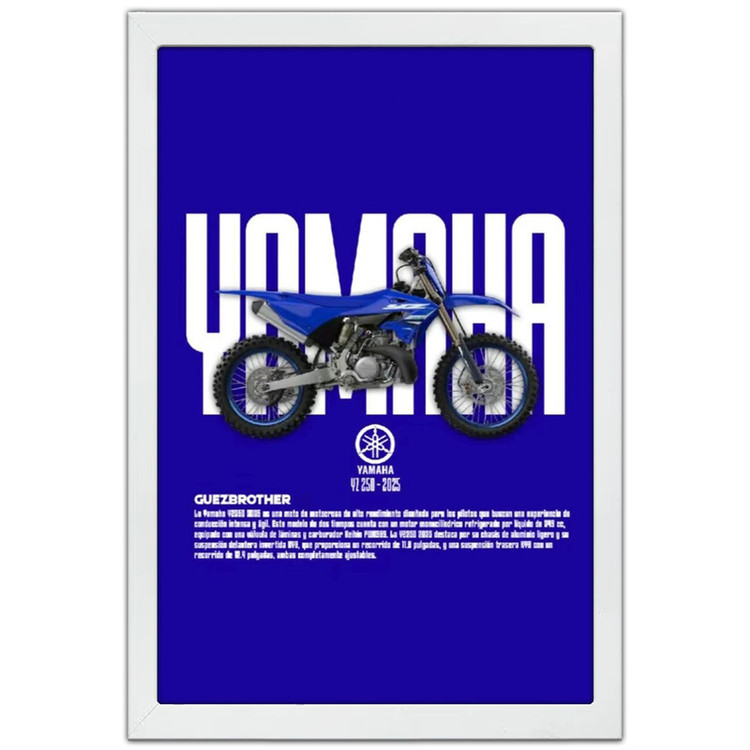 تابلو بکلیت طرح موتور یاماها YAMAHA YZ250F مدل W-po1899 فریم سفید