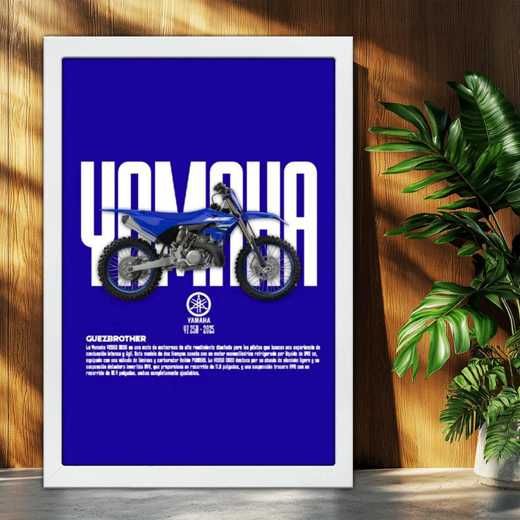 تابلو بکلیت طرح موتور یاماها YAMAHA YZ250F مدل W-po1899 فریم سفید