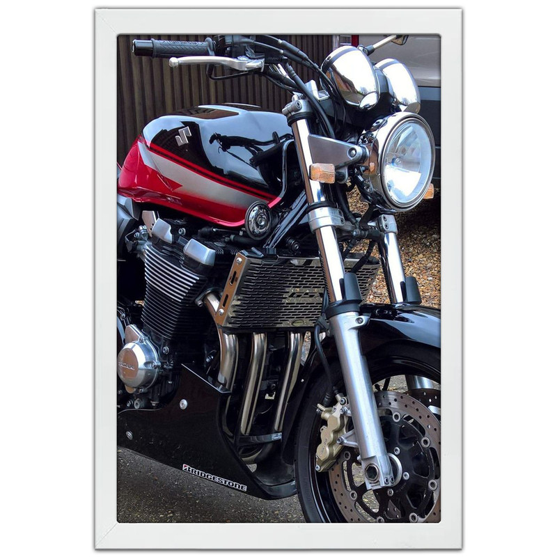 تابلو بکلیت طرح موتور سنگین سوزوکی Suzuki GSX1400 مدل W-po1959 فریم سفید