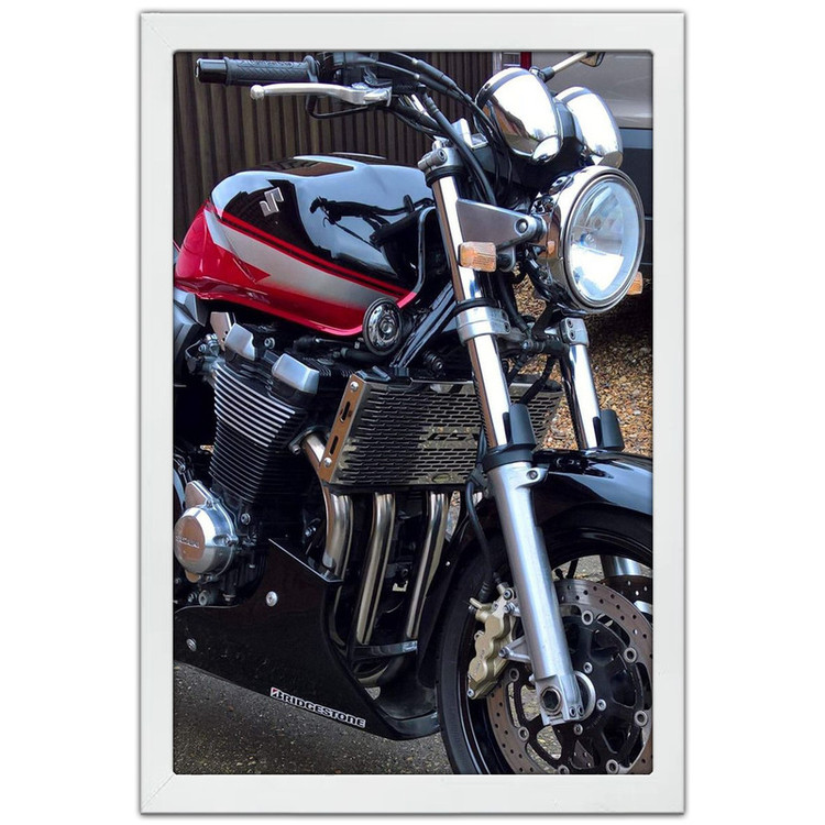 تابلو بکلیت طرح موتور سنگین سوزوکی Suzuki GSX1400 مدل W-po1959 فریم سفید