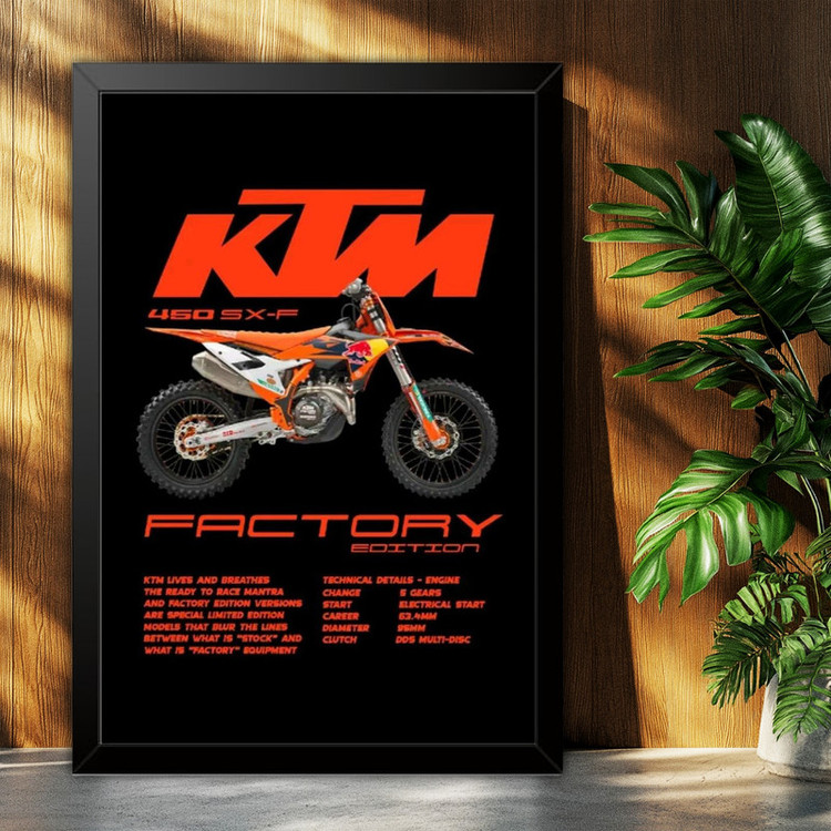 تابلو بکلیت طرح موتور کی تی ام KTM 450 SX-F مدل B-po1970 فریم مشکی
