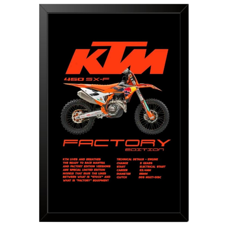 تابلو بکلیت طرح موتور کی تی ام KTM 450 SX-F مدل B-po1970 فریم مشکی