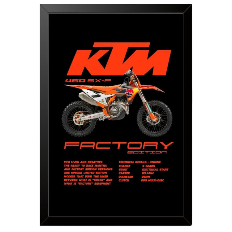تابلو بکلیت طرح موتور کی تی ام KTM 450 SX-F مدل B-po1970 فریم مشکی