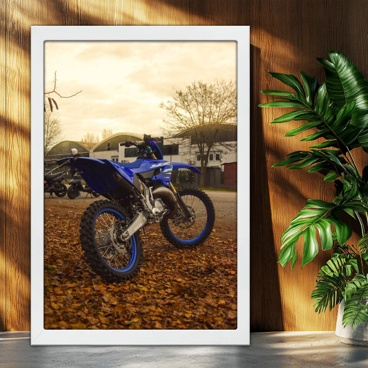 تابلو بکلیت طرح موتور یاماها YAMAHA YZ125 مدل W-po1915 فریم سفید
