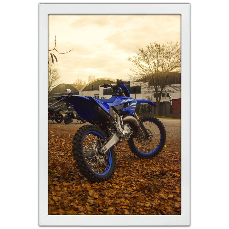 تابلو بکلیت طرح موتور یاماها YAMAHA YZ125 مدل W-po1915 فریم سفید