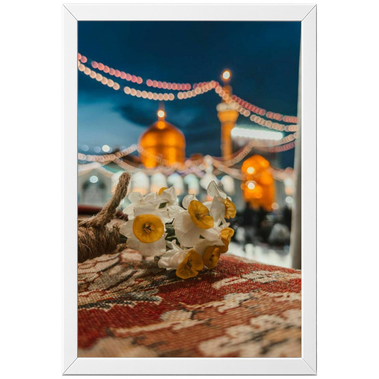 تابلو بکلیت طرح حرم امام رضا علیه السلام مدل W-po2122 فریم سفید