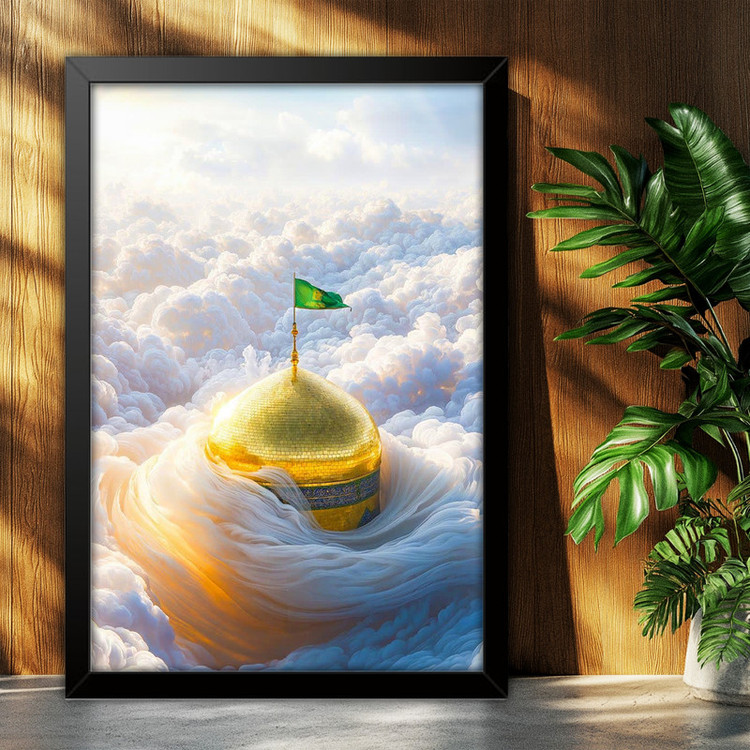 تابلو بکلیت طرح حرم امام رضا علیه السلام مدل B-po2144 فریم مشکی