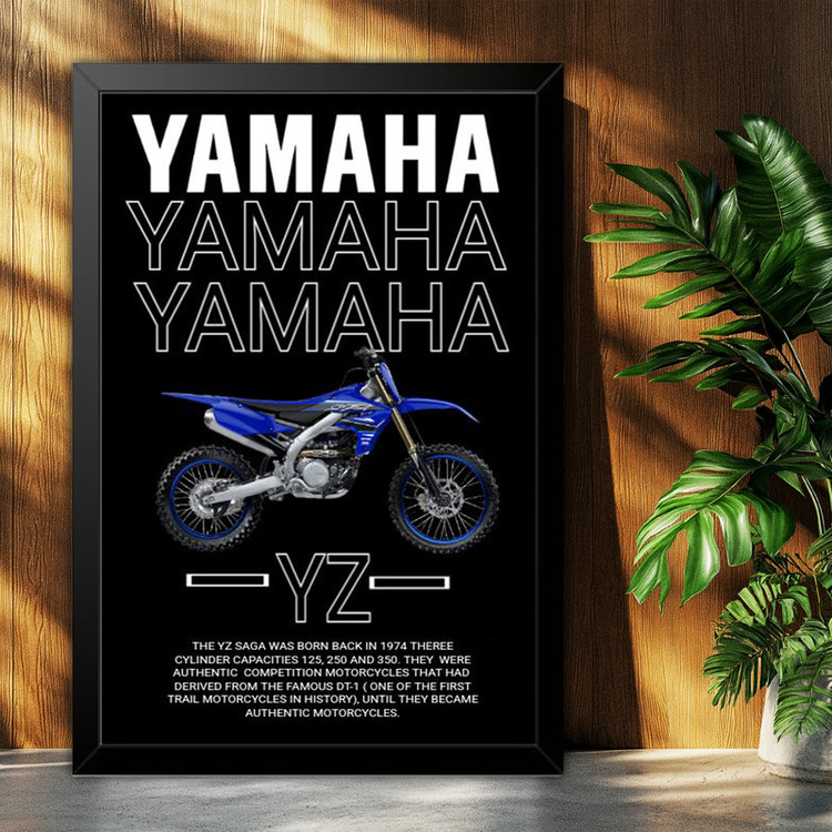 تابلو بکلیت طرح موتور یاماها YAMAHA YZ250F مدل B-po1976 فریم مشکی