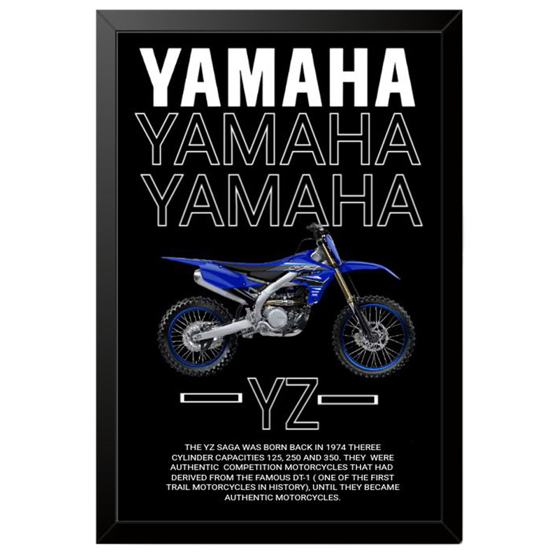 تابلو بکلیت طرح موتور یاماها YAMAHA YZ250F مدل B-po1976 فریم مشکی